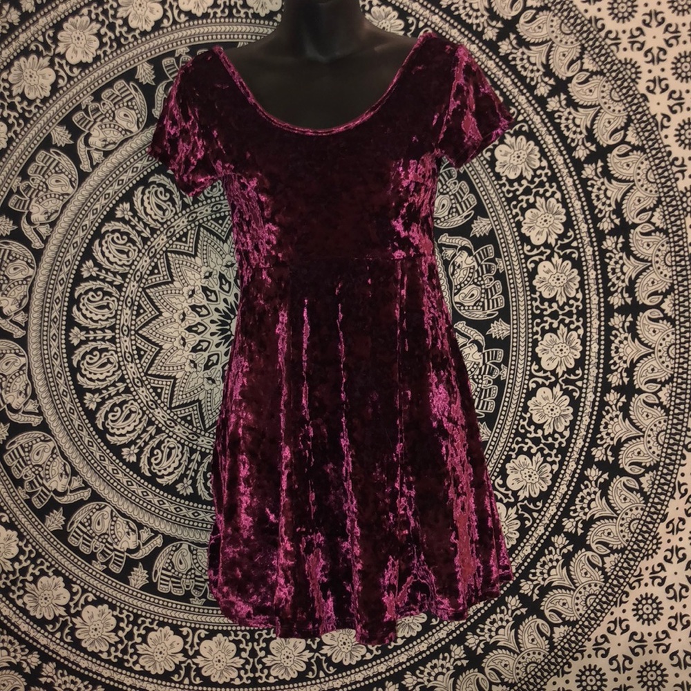 Velvet skater dress